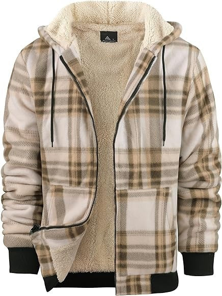 Hehope Thickened Cotton-padded Plaid Long Sleeve Loose jacket