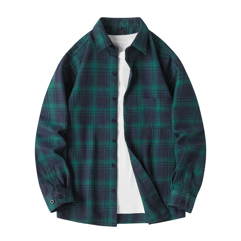 Hehope Spring Plaid Casual Breathable Long Sleeves Coat