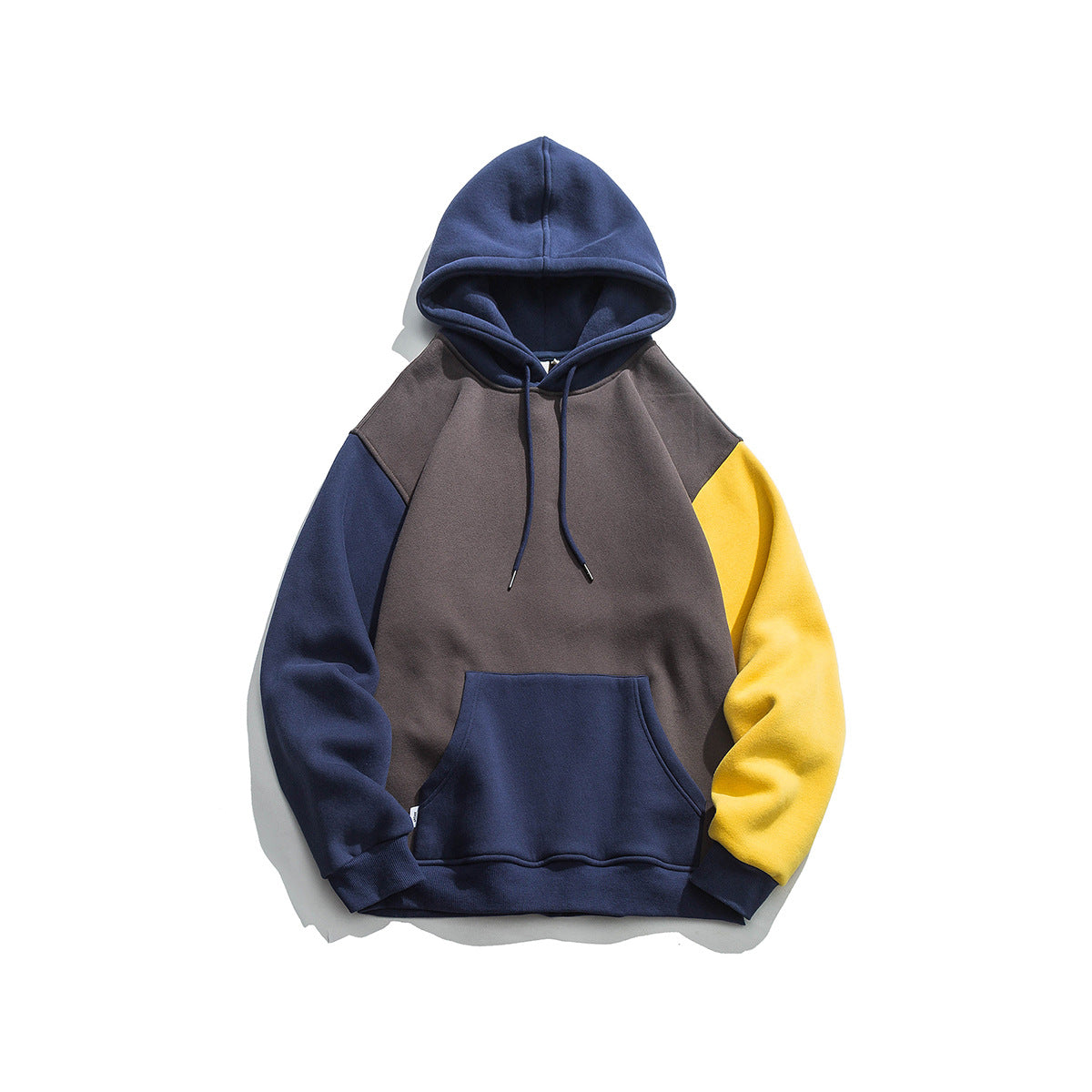 Hehope Loose sleeves contrast hoodie