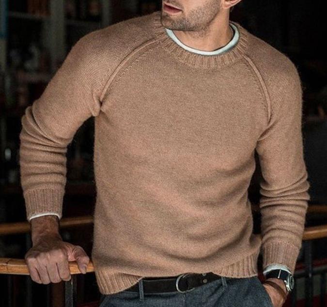 =fall fits men Sweater 2024 Autumn and Winter Casual Men's Knitwear Top Sweater Men's Sweater