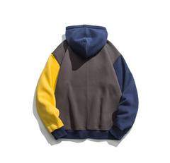 Hehope Loose sleeves contrast hoodie