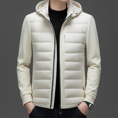 Hehope Hooded White Duck Warm Down Jacket