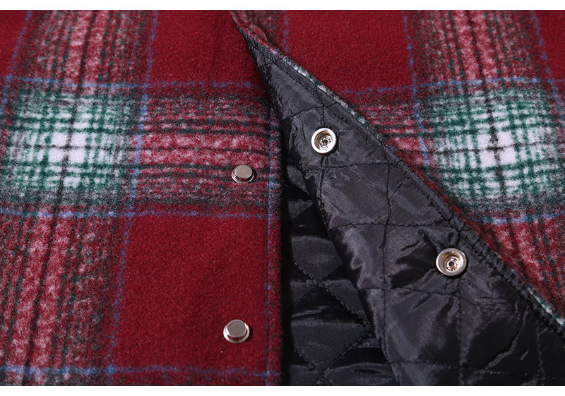 Hehope Hooded Flannel Shirt Jacket