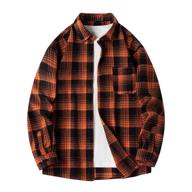 Hehope Spring Plaid Casual Breathable Long Sleeves Coat