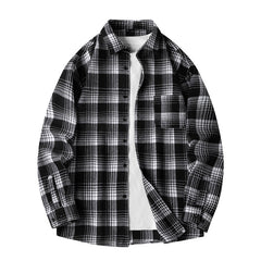 Hehope Spring Plaid Casual Breathable Long Sleeves Coat