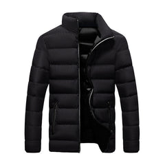 Hehope Men Winter Jacket Slim Fit Breadwear Thickened Cotton Coat