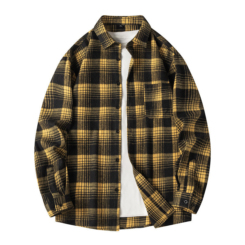 Hehope Spring Plaid Casual Breathable Long Sleeves Coat