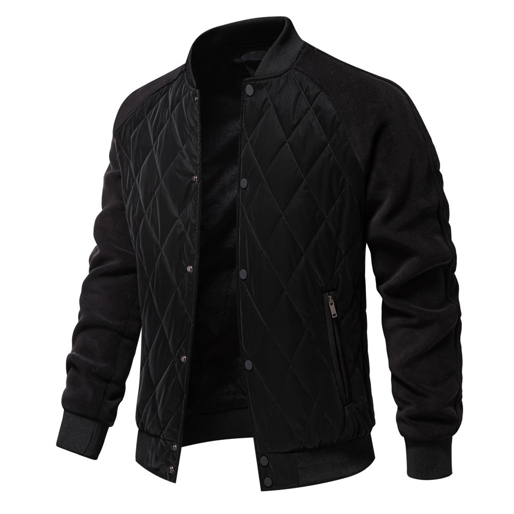 Hehope Leisure Coat Stitching Raglan Sleeve Coat For Men