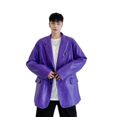 Hehope Korean Style Personalized Purple Coat