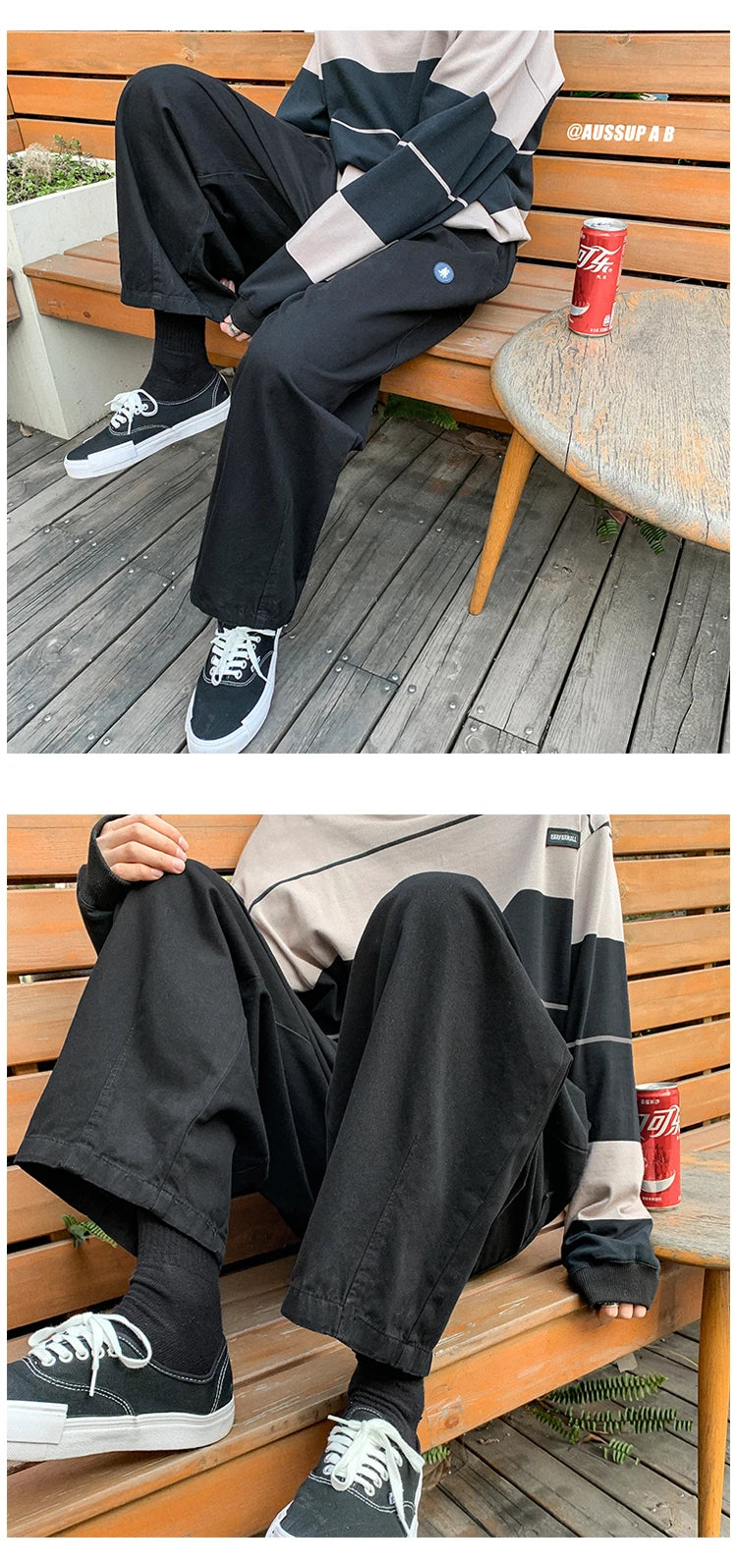 Hehope Wide leg pants men's pants spring and autumn casual pants Korean fashion loose overalls trendy straight pants streetwear New