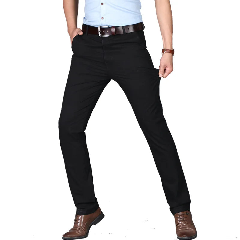 Hehope Summer Men's Casual Ting Trousers Fashion Pants Male Brand Solid Color Trousers High Quality