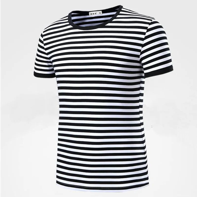 Hehope Couples Dress plus Size Wholesale Fashion Stripe T-Shirts Men 2023 New  Summer Shirts For Mens Casual Men's  T Shirt  S-4XL