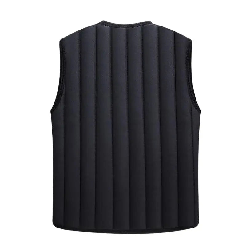 Hehope Men's Black Fleece Vest Winter Sleeveless Outerwear Warm Fleece Liner Vests Plus Size 2Xl 3Xl 4Xl Soft Warm Brand Hot Sale