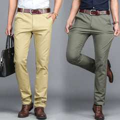 Hehope Summer Men's Casual Ting Trousers Fashion Pants Male Brand Solid Color Trousers High Quality