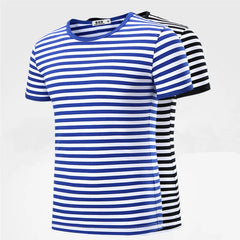 Hehope Couples Dress plus Size Wholesale Fashion Stripe T-Shirts Men 2023 New  Summer Shirts For Mens Casual Men's  T Shirt  S-4XL