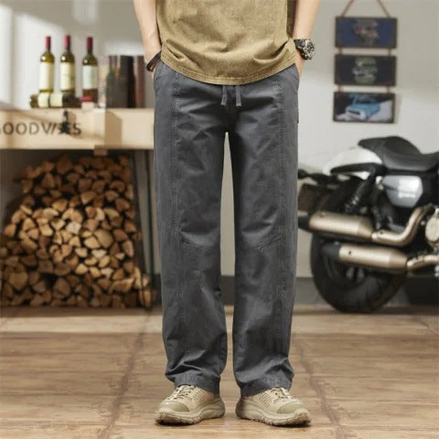 men’s fashion Spring, Autumn and Summer Casual Pants Men's 2024 Season New Loose Straight Pants Men's Trendy Wide Leg Overalls Long Pants