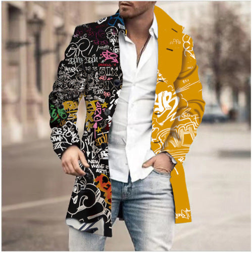 classy mens fashion New Spring, Autumn and Winter Men's Woolen Stand Collar Mid-Length Casual Overcoat Popular Woolen Overcoat