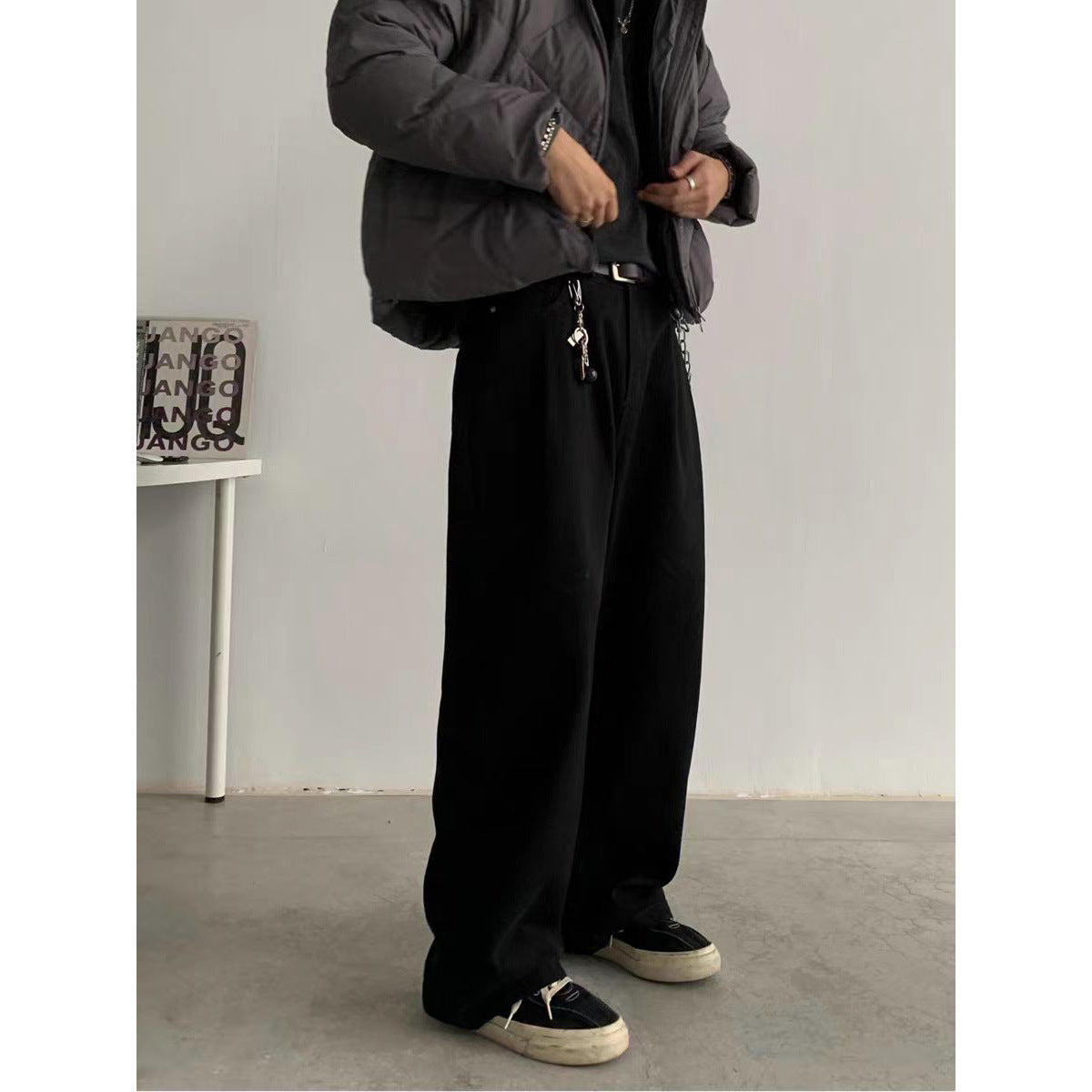 boy outfits American Style Vintage Casual Pants Men's Spring and Autumn New Japanese Style Loose Straight Workwear Wide Leg Long Pants