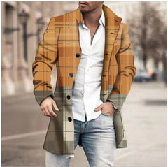 classy mens fashion New Spring, Autumn and Winter Men's Woolen Stand Collar Mid-Length Casual Overcoat Popular Woolen Overcoat