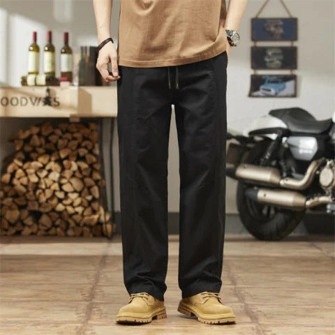 men’s fashion Spring, Autumn and Summer Casual Pants Men's 2024 Season New Loose Straight Pants Men's Trendy Wide Leg Overalls Long Pants