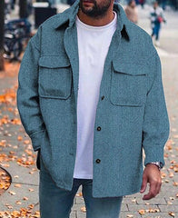 mens fall outfits Coat Men's New Spring and Autumn New Lapel Top Men's Fashionable All-Match Trendy Workwear Style Men's Jacket