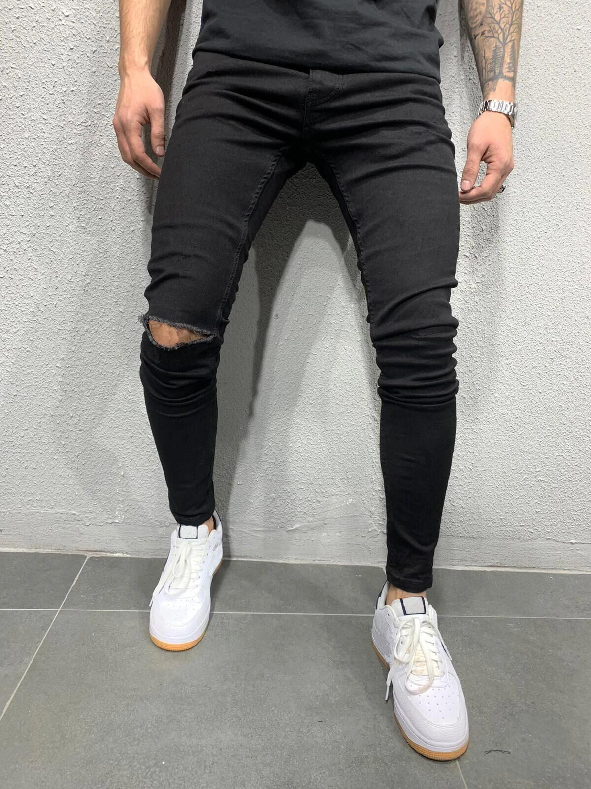 mens fall fashion High Quality Men's Stretch Skinny Jeans Men