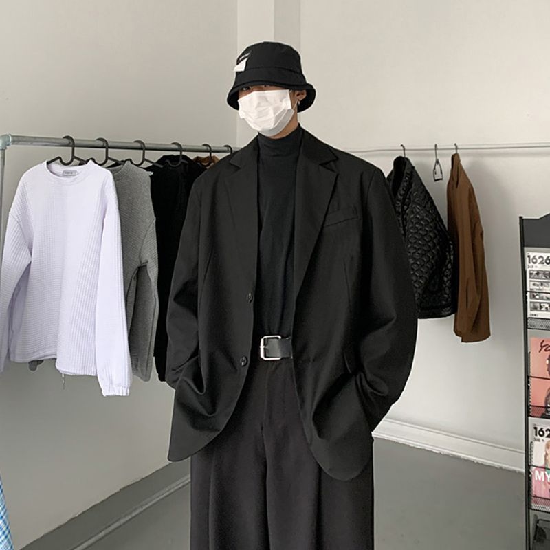 boy outfits Suit Jacket Men's Spring and Autumn Design Sense Fried Street Men's Clothing Niche Light Familiar Style Design Sense Korean Style Suit