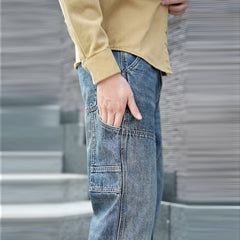 men fall outfits casual Autumn and Winter Slim Jeans Men's Fashion Casual Pants Men's Versatile Straight Pants Fashion Trend