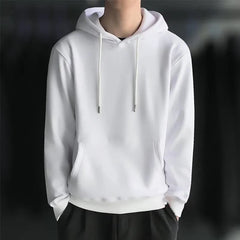 men fall outfits Sweater Solid Color Hooded Sports Sweater Men's Autumn and Winter Trendy Top Clothes plus Size Loose Casual Outer Pullover