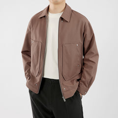 90s fashion men Spring and Autumn New Simple Trendy Korean Style Casual Short Top High-Grade Sensitive Lapel Jacket for Men