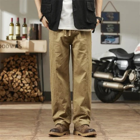 men’s fashion Spring, Autumn and Summer Casual Pants Men's 2024 Season New Loose Straight Pants Men's Trendy Wide Leg Overalls Long Pants