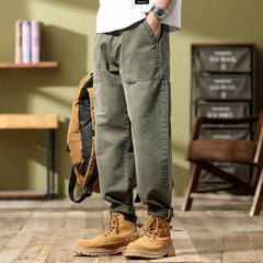 men’s fashion 2024 New Japanese Retro Trendy Jeans Men's Loose Youth All-Match Harem Pants Men's Jeans Men's Fashion