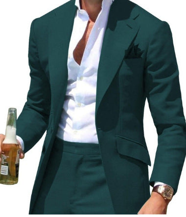 suits men Pointed Collar Men's Suit Slim Fit Men's Blazer Pants 2 Pieces Formal Casual Business Wedding Groom