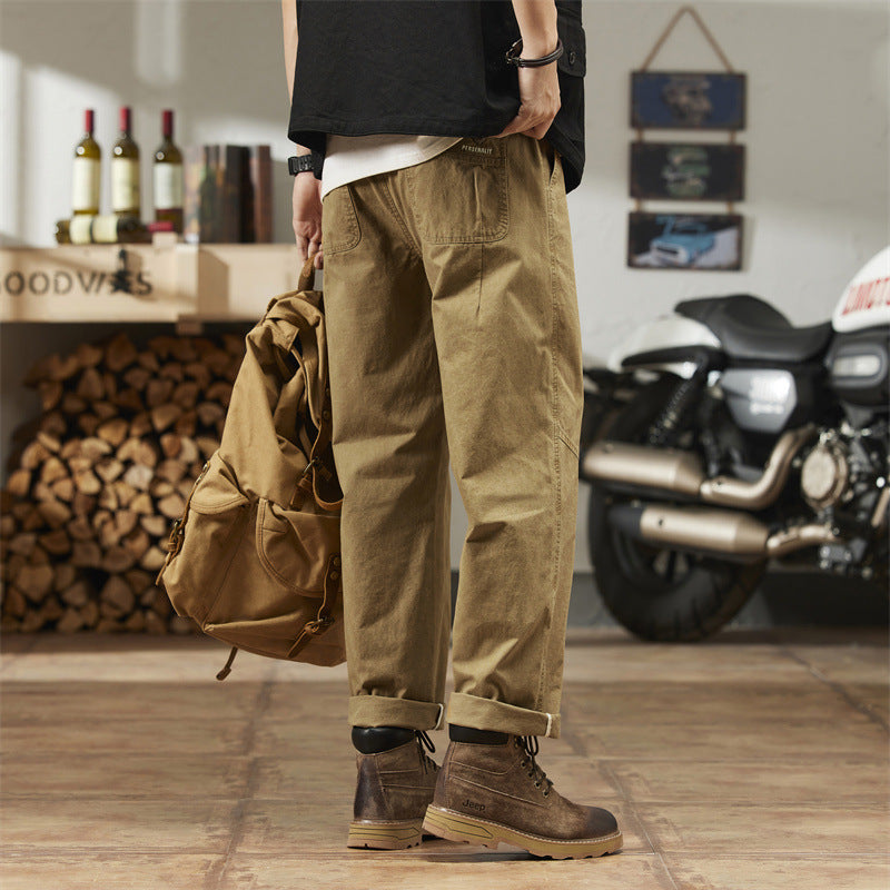 men’s fashion Spring, Autumn and Summer Casual Pants Men's 2024 Season New Loose Straight Pants Men's Trendy Wide Leg Overalls Long Pants