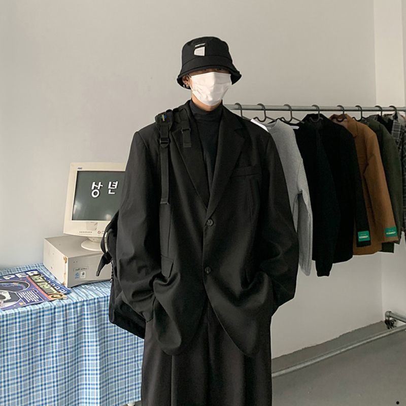 boy outfits Suit Jacket Men's Spring and Autumn Design Sense Fried Street Men's Clothing Niche Light Familiar Style Design Sense Korean Style Suit