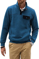 men’s style 2024 New Spring and Autumn Simple Trendy Loose Sweater Long Sleeve Stand Collar Sports Top for Men