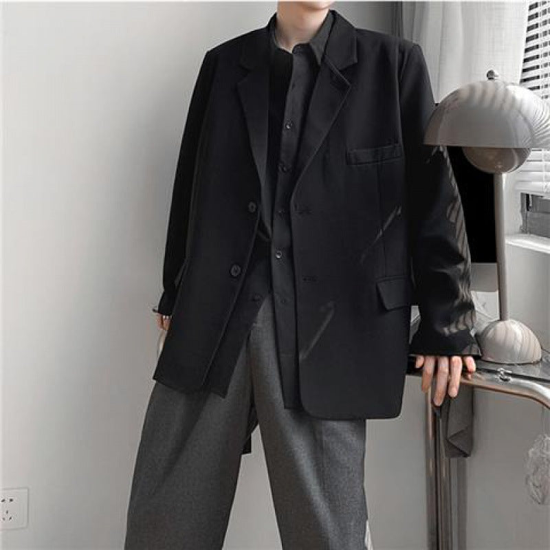 boy outfits Suit Jacket Men's Spring and Autumn Design Sense Fried Street Men's Clothing Niche Light Familiar Style Design Sense Korean Style Suit