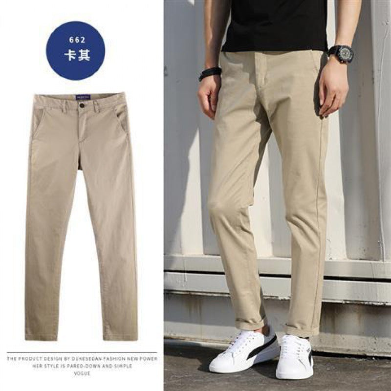 guy outfits Straight Casual Pants Men's Spring and Autumn Loose Korean Style Trendy Men's Pants Spring Gray Skinny Casual Trousers Men