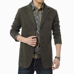 masculine men Spring and Autumn Cotton Men's Casual Suit Jacket Men's Fashion Trendy Small Suit Jacket Men