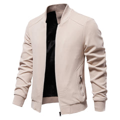 mens fall fashion Spring and Autumn 2024 Stand Collar New Men's Solid Color Jacket Casual Jacket Fashion Slim Men's Clothing