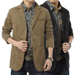 masculine men Spring and Autumn Cotton Men's Casual Suit Jacket Men's Fashion Trendy Small Suit Jacket Men