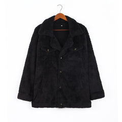 men fall outfits Winter Men's Coat Street Shot Retro Loose Simple Mid-Length Coat Men's Elegant Jacket