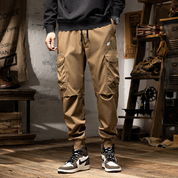 mens fall outfits Casual Pants Men's 2024 Autumn New Loose Ankle-Length Ankle-Length Overalls Trendy All-Matching Sports Pants Autumn and Winter