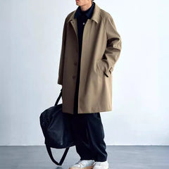 men’s fall fashion 2024 Wool Profile Coat Windbreaker Raglan Sleeve Coat Fashionable and Elegant Men