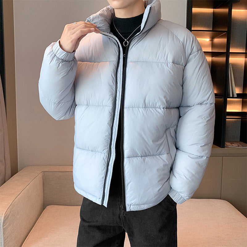 mens fall fashion Short Cotton-Padded Coat Men's Winter Thickened Warm Coat Men's New Cotton-Padded Coat Cotton-Padded Coat Stand Collar Men's Fashion