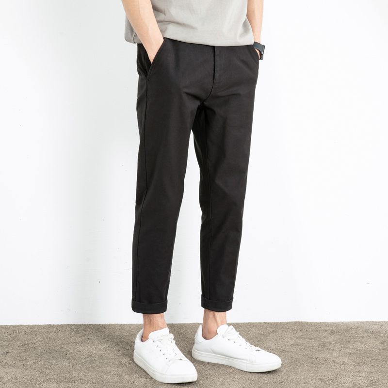 guy outfits Straight Casual Pants Men's Spring and Autumn Loose Korean Style Trendy Men's Pants Spring Gray Skinny Casual Trousers Men