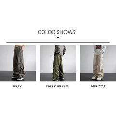 Hehope Brand American Fashion Cargo Pants Men 2024 Spring Autumn New Baggy Parachute Cargo Pants Mans Streetwear Clothes Mens