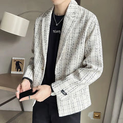 Hehope New Spring and Autumn Fashion Brand Short Puppy and Handsome Work Suit Collar High Grade Casual Jacket Versatile Men's Coat