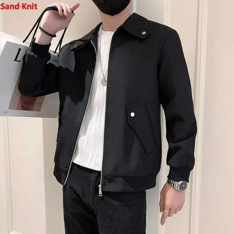 Hehope Spring Autumn KPOP Fashion Style Harajuku Slim Fit Tops Loose Casual All Match Korean Style Outerwear Zipper Long Sleeve Jacket