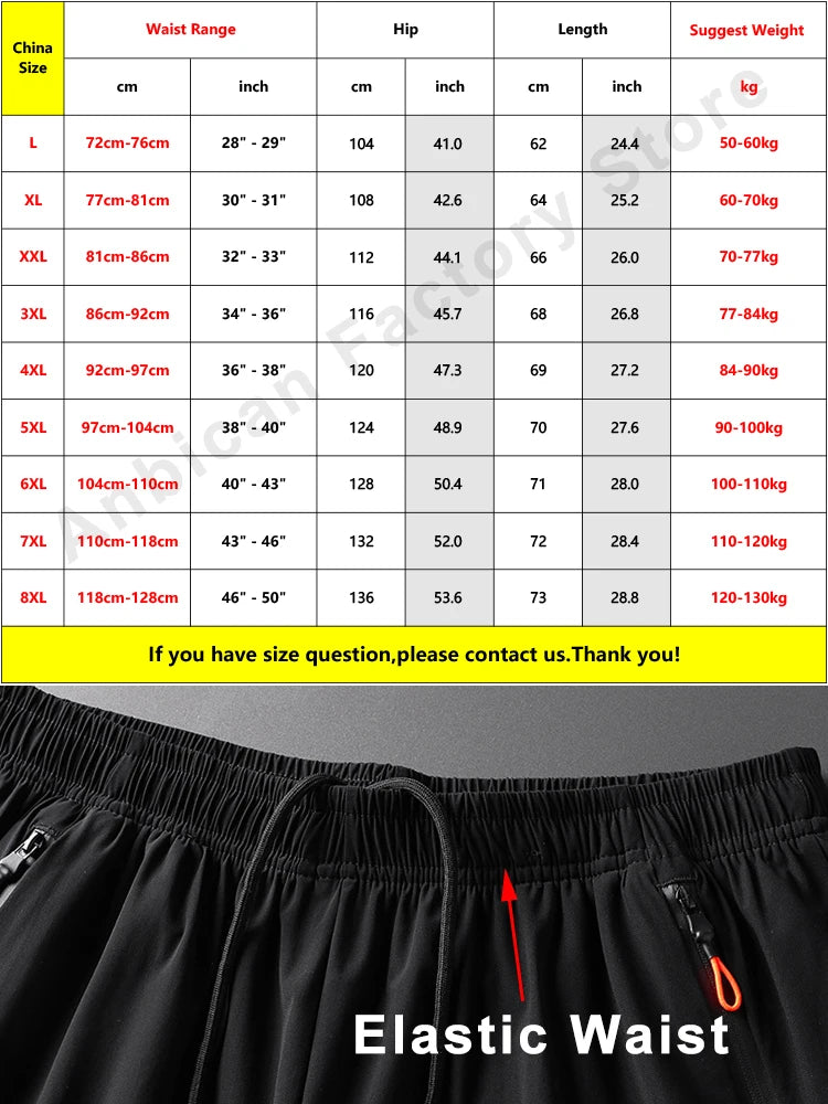 Hehope Summer Black Camouflage Breeches Shorts Men Sportswear Breathable Quick Dry Nylon Silk Short Male Loose Casual Sweatshorts 8XL